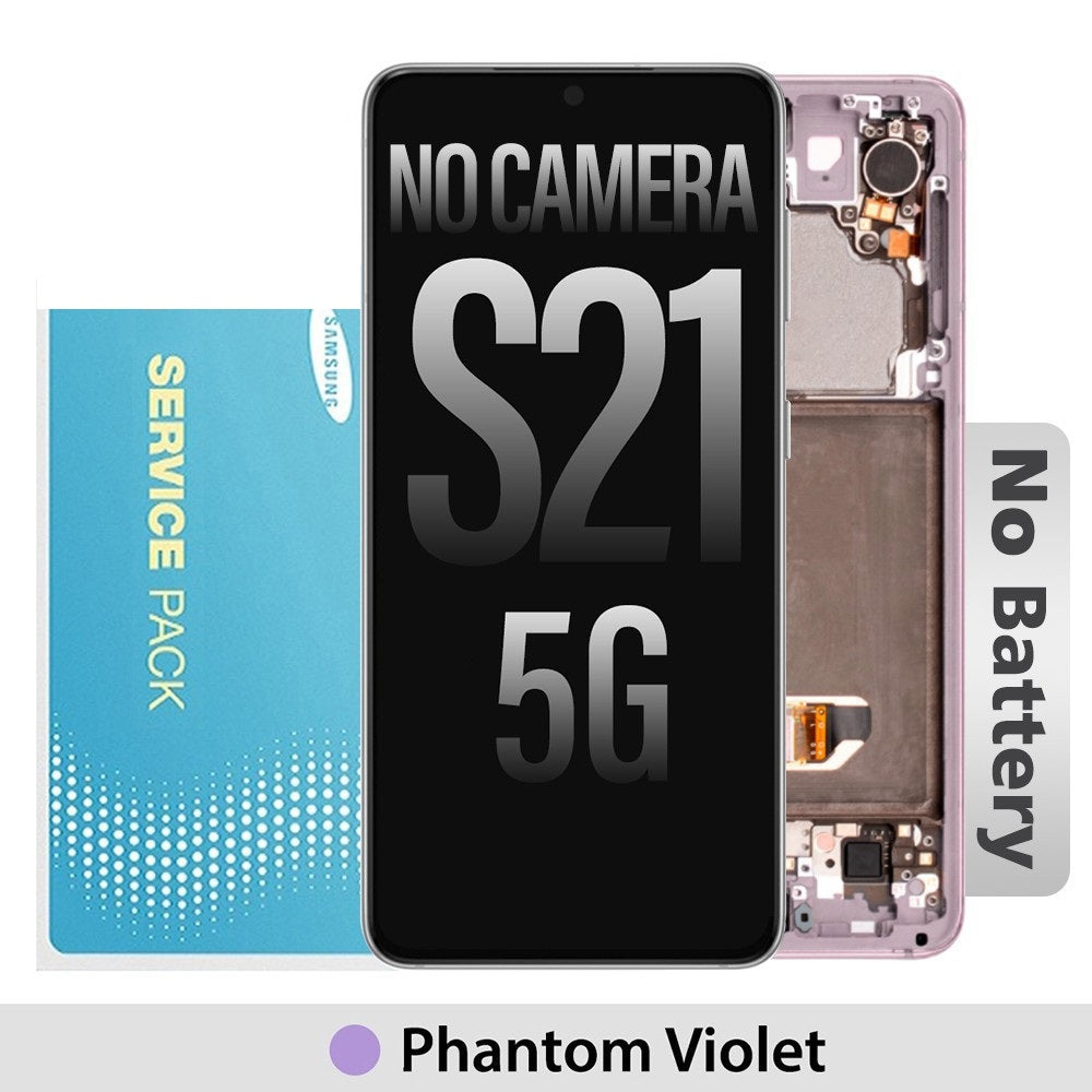 Samsung Galaxy S21 5G G991 OLED Screen Replacement Digitizer with Frame GH82-27255B (Gold)-Phantom Violet Samsung Galaxy S21 5G G991 OLED Screen Replacement Digitizer with Frame GH82-27255B (Gold)-Phantom Violet